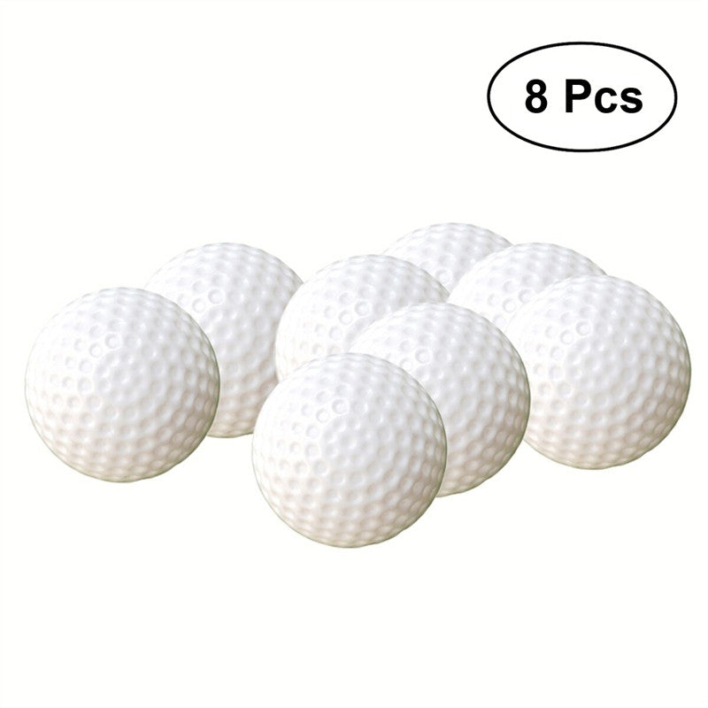 8pcs Plastic Golf Balls Game Toy Balls Indoor Outdoor Practice Balls for Kids Children Golfer