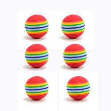 Load image into Gallery viewer, 6PCS Professional Golf Balls Colorful Rainbow Kids Beginners Training Golf Ball Practice Ball Golf Club Equipment EVA Golf Ball